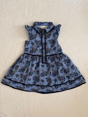 Janie and Jack | Carousel Rocking Horse Equestrian Fall Floral Dress (18-24M)